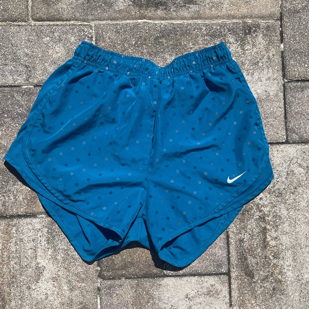 Blue polka dot Nike shorts